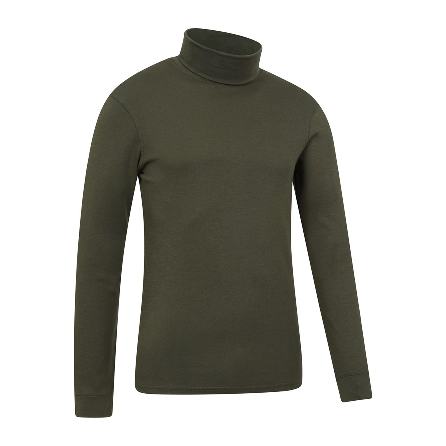 Khaki Green - Side - Mountain Warehouse Mens Meribel Cotton Thermal Top