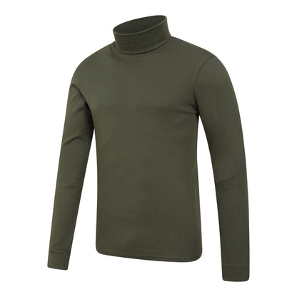 Khaki Green - Lifestyle - Mountain Warehouse Mens Meribel Cotton Thermal Top