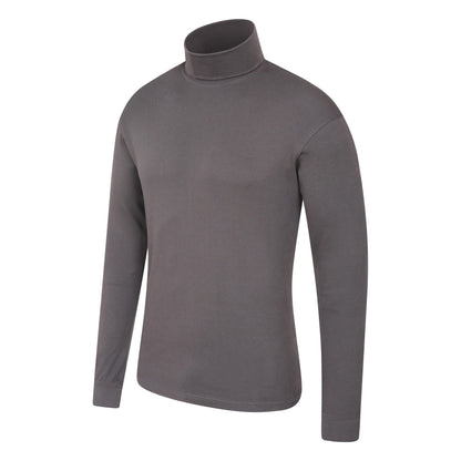 Dark Grey - Side - Mountain Warehouse Mens Meribel Cotton Thermal Top