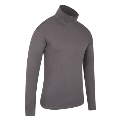 Dark Grey - Side - Mountain Warehouse Mens Meribel Cotton Thermal Top