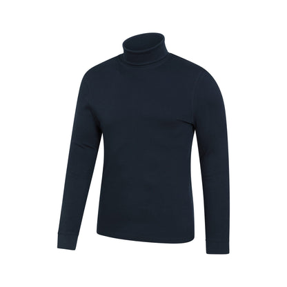 Navy - Side - Mountain Warehouse Mens Meribel Cotton Thermal Top
