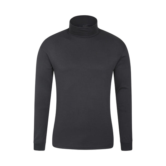 Black - Front - Mountain Warehouse Mens Meribel Cotton Thermal Top