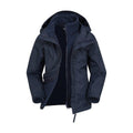 Navy - Side - Mountain Warehouse Childrens-Kids Fell 3 in 1 Jacket