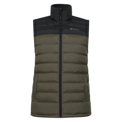 Khaki Green - Front - Mountain Warehouse Mens Seasons II Padded Gilet