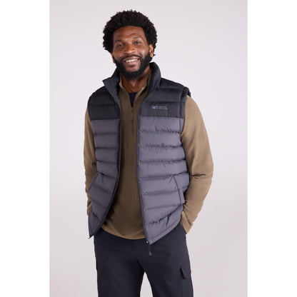 Dark Grey - Front - Mountain Warehouse Mens Seasons II Padded Gilet