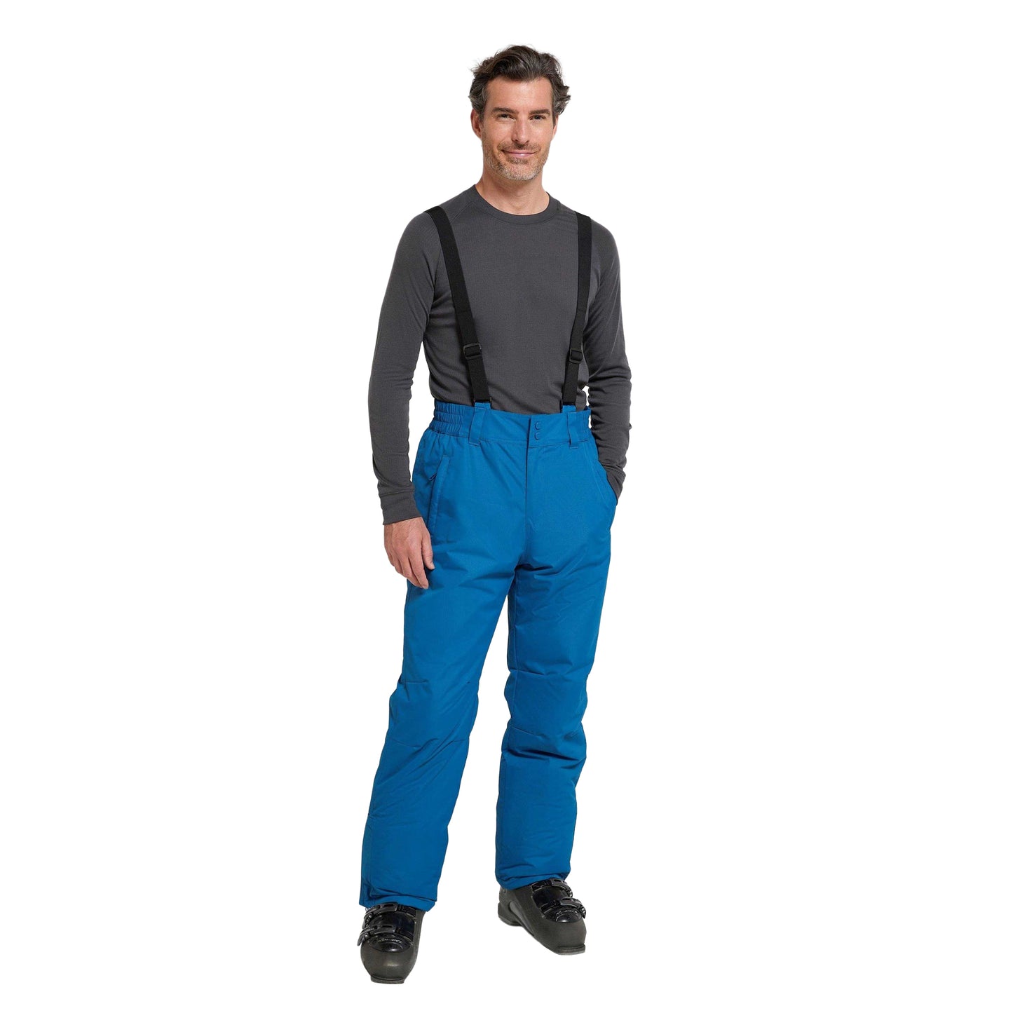 Blue - Pack Shot - Mountain Warehouse Mens Regular Dusk II Ski Trousers