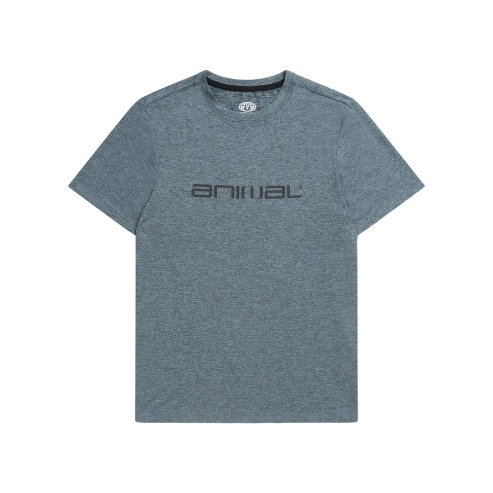 Pale Blue - Front - Animal Mens Latero Logo Swimming T-Shirt