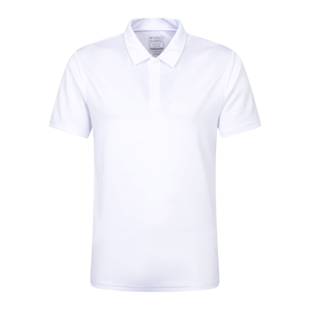White - Front - Mountain Warehouse Mens Endurance IsoCool Polo Shirt