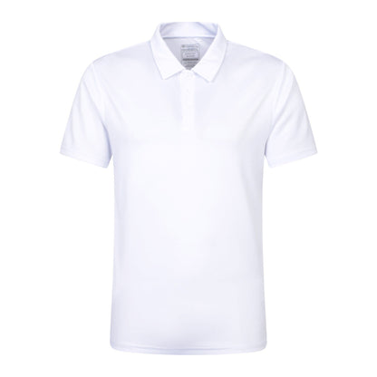 White - Front - Mountain Warehouse Mens Endurance IsoCool Polo Shirt
