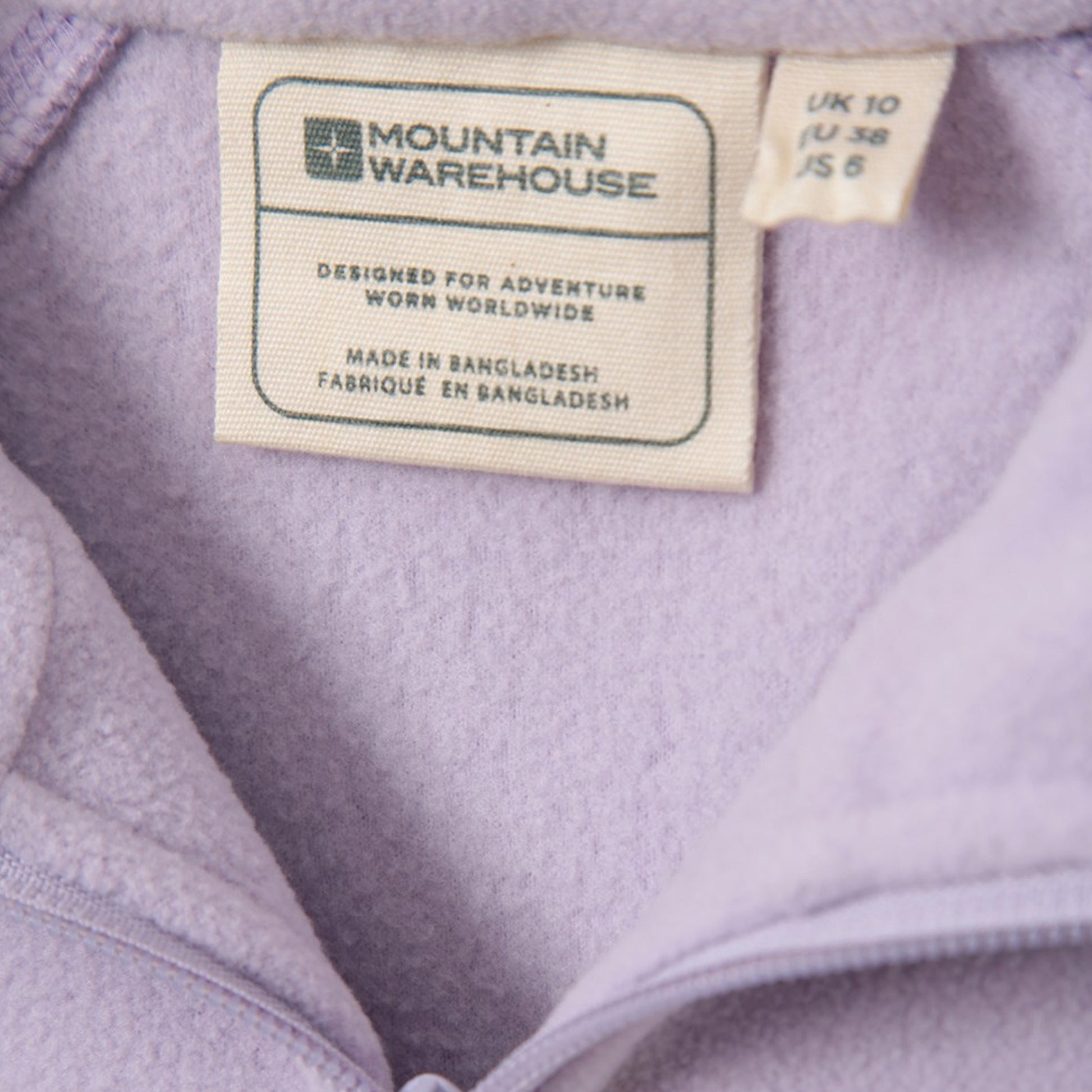 Lilac - Pack Shot - Mountain Warehouse Womens-Ladies Raso Fleece Jacket
