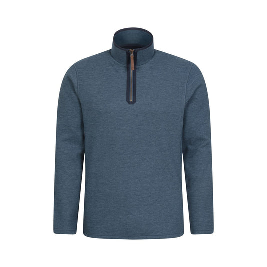 Light Blue - Front - Mountain Warehouse Mens Beta Contrast Zip Top