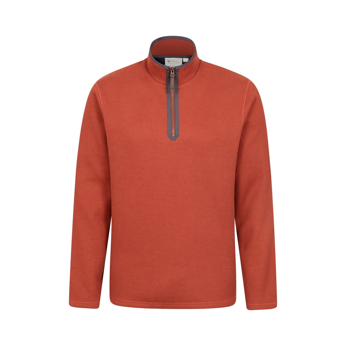 Rust - Front - Mountain Warehouse Mens Beta Contrast Zip Top