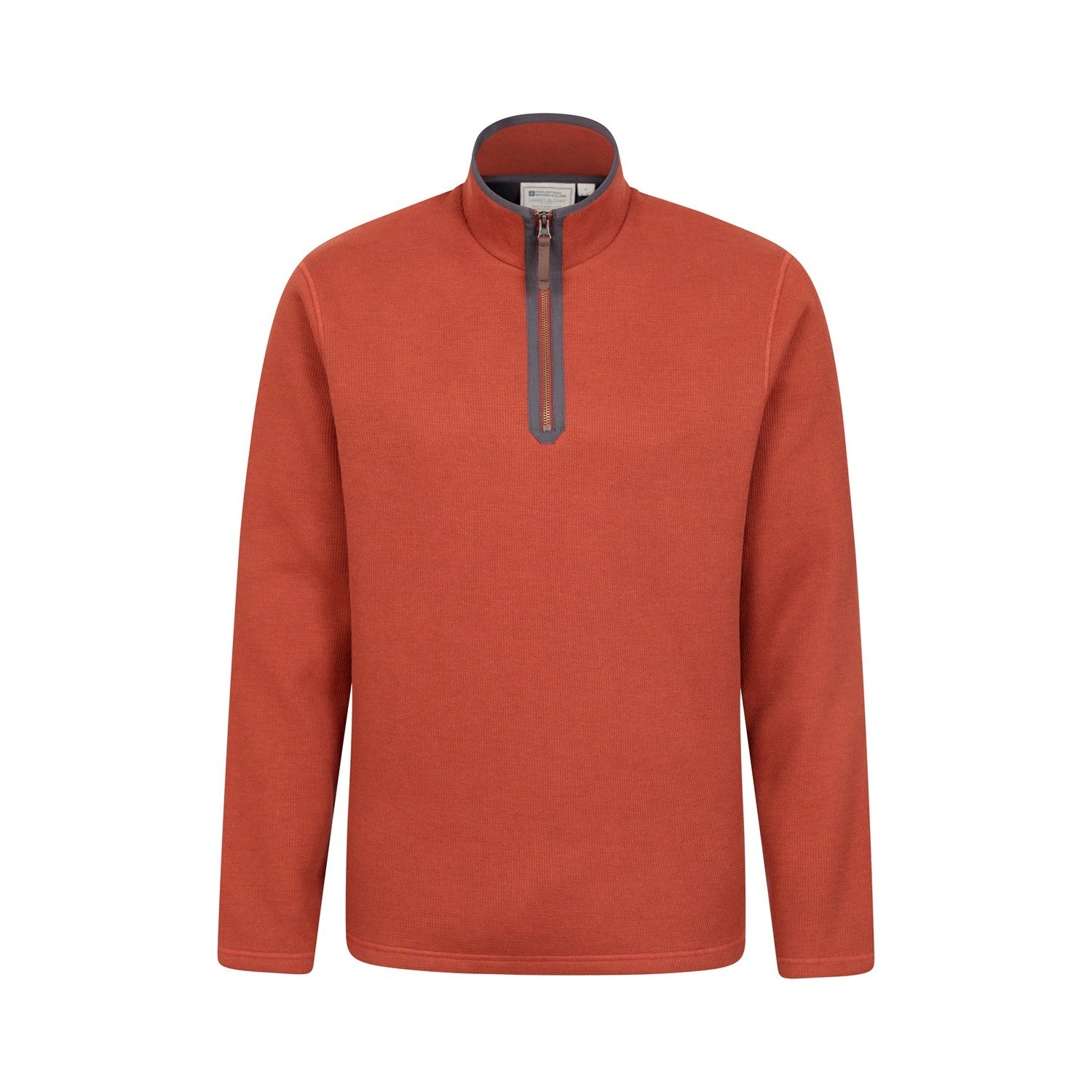 Rust - Front - Mountain Warehouse Mens Beta Contrast Zip Top