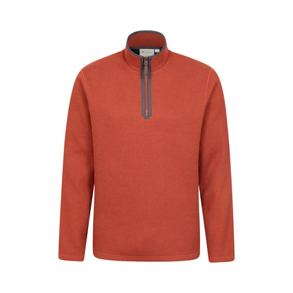 Rust - Front - Mountain Warehouse Mens Beta Contrast Zip Top