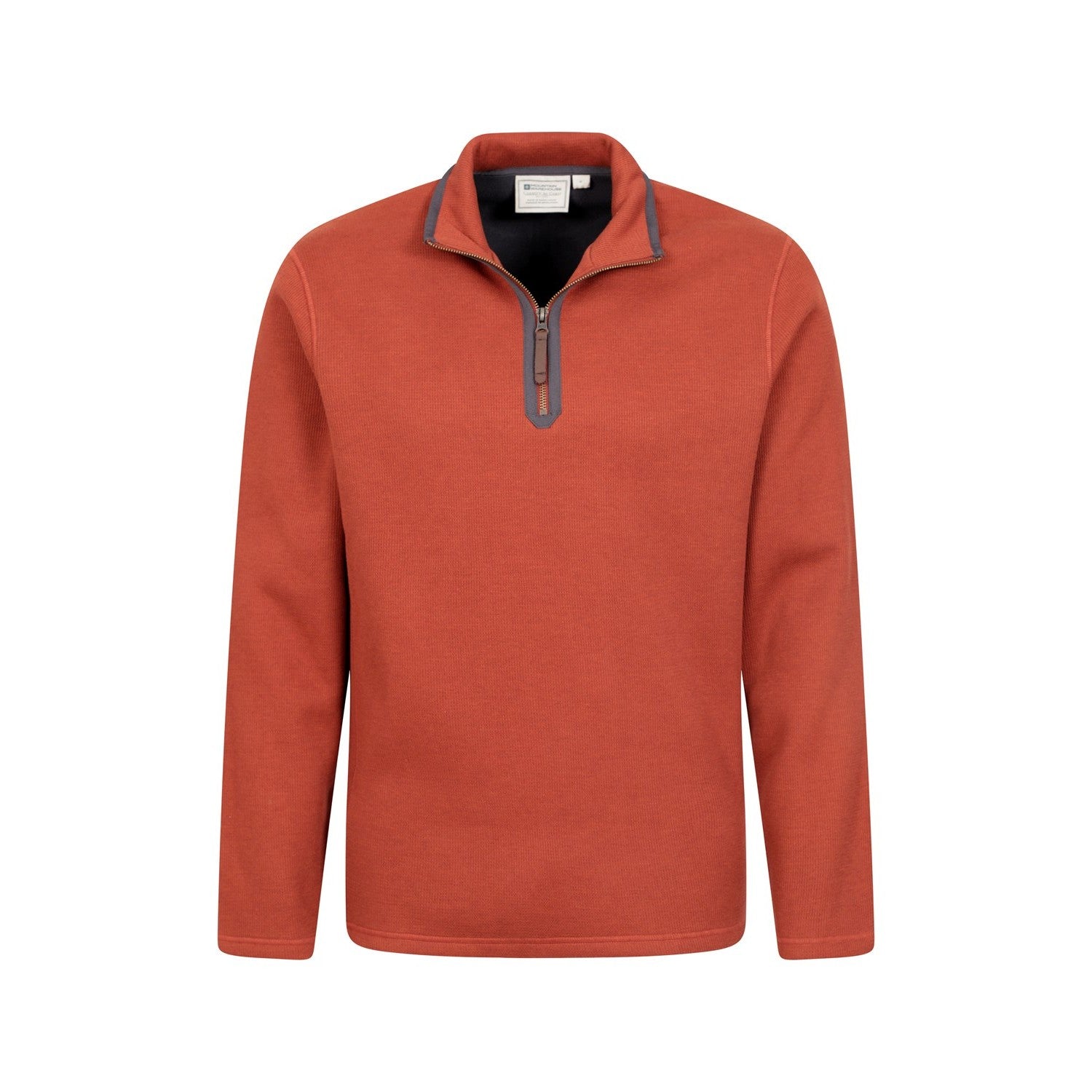 Rust - Pack Shot - Mountain Warehouse Mens Beta Contrast Zip Top