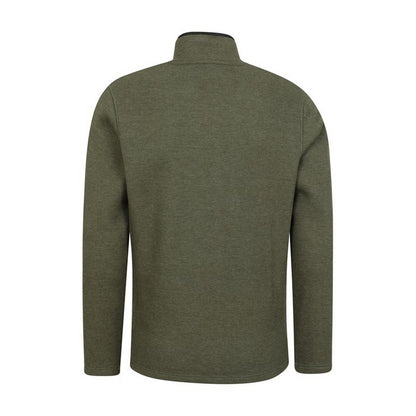 Dark Khaki - Back - Mountain Warehouse Mens Beta Contrast Zip Top