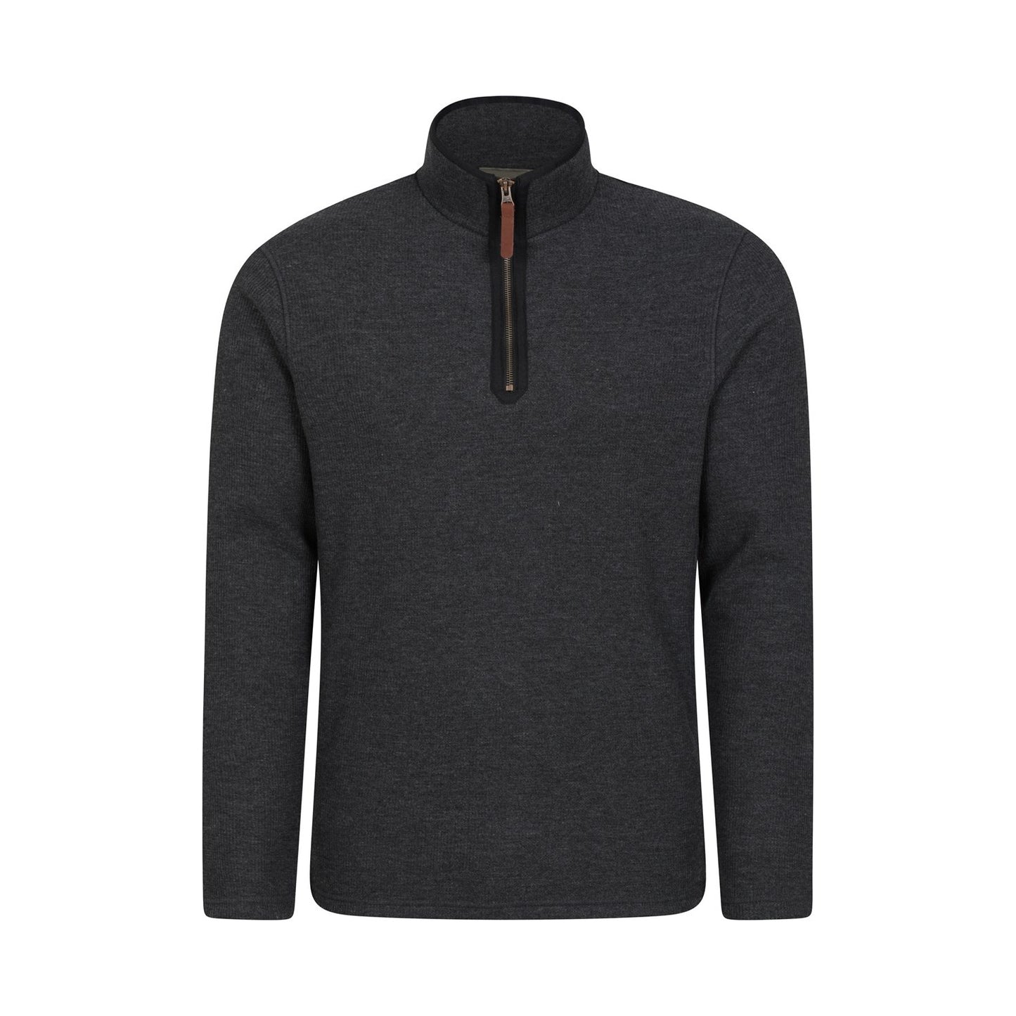 Charcoal - Front - Mountain Warehouse Mens Beta Contrast Zip Top