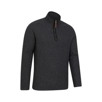 Charcoal - Back - Mountain Warehouse Mens Beta Contrast Zip Top