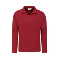 Dark Red - Pack Shot - Mountain Warehouse Mens Snowdon II Fleece Top