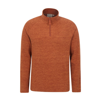Rust - Front - Mountain Warehouse Mens Snowdon II Fleece Top