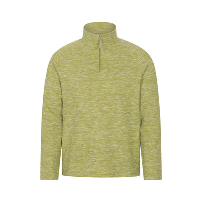 Pale Green - Front - Mountain Warehouse Mens Snowdon II Fleece Top