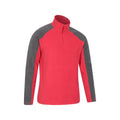 Dark Red - Back - Mountain Warehouse Mens Ashbourne II Half Zip Fleece Top