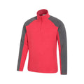 Dark Red - Side - Mountain Warehouse Mens Ashbourne II Half Zip Fleece Top