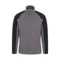 Dark Grey - Front - Mountain Warehouse Mens Ashbourne II Half Zip Fleece Top