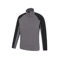 Dark Grey - Side - Mountain Warehouse Mens Ashbourne II Half Zip Fleece Top