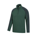 Khaki Green - Lifestyle - Mountain Warehouse Mens Ashbourne II Half Zip Fleece Top