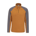 Mustard - Front - Mountain Warehouse Mens Ashbourne II Half Zip Fleece Top