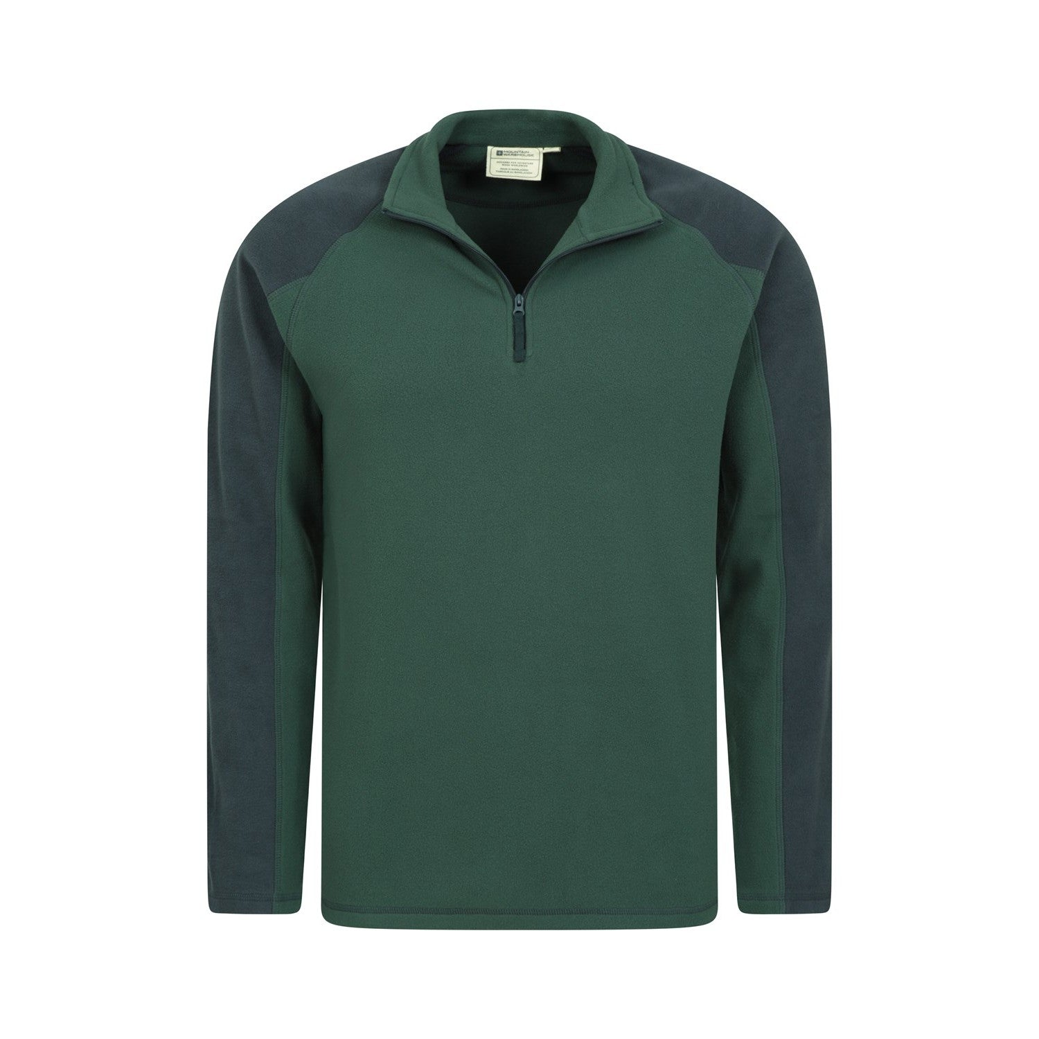 Khaki Green - Pack Shot - Mountain Warehouse Mens Ashbourne II Half Zip Fleece Top