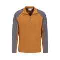 Mustard - Back - Mountain Warehouse Mens Ashbourne II Half Zip Fleece Top