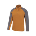 Mustard - Side - Mountain Warehouse Mens Ashbourne II Half Zip Fleece Top