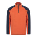 Orange - Front - Mountain Warehouse Mens Ashbourne II Half Zip Fleece Top