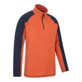 Orange - Back - Mountain Warehouse Mens Ashbourne II Half Zip Fleece Top