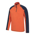 Orange - Side - Mountain Warehouse Mens Ashbourne II Half Zip Fleece Top