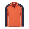 Orange - Lifestyle - Mountain Warehouse Mens Ashbourne II Half Zip Fleece Top