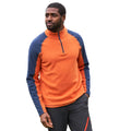 Orange - Pack Shot - Mountain Warehouse Mens Ashbourne II Half Zip Fleece Top