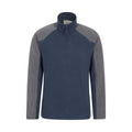 Dark Blue - Front - Mountain Warehouse Mens Ashbourne II Half Zip Fleece Top