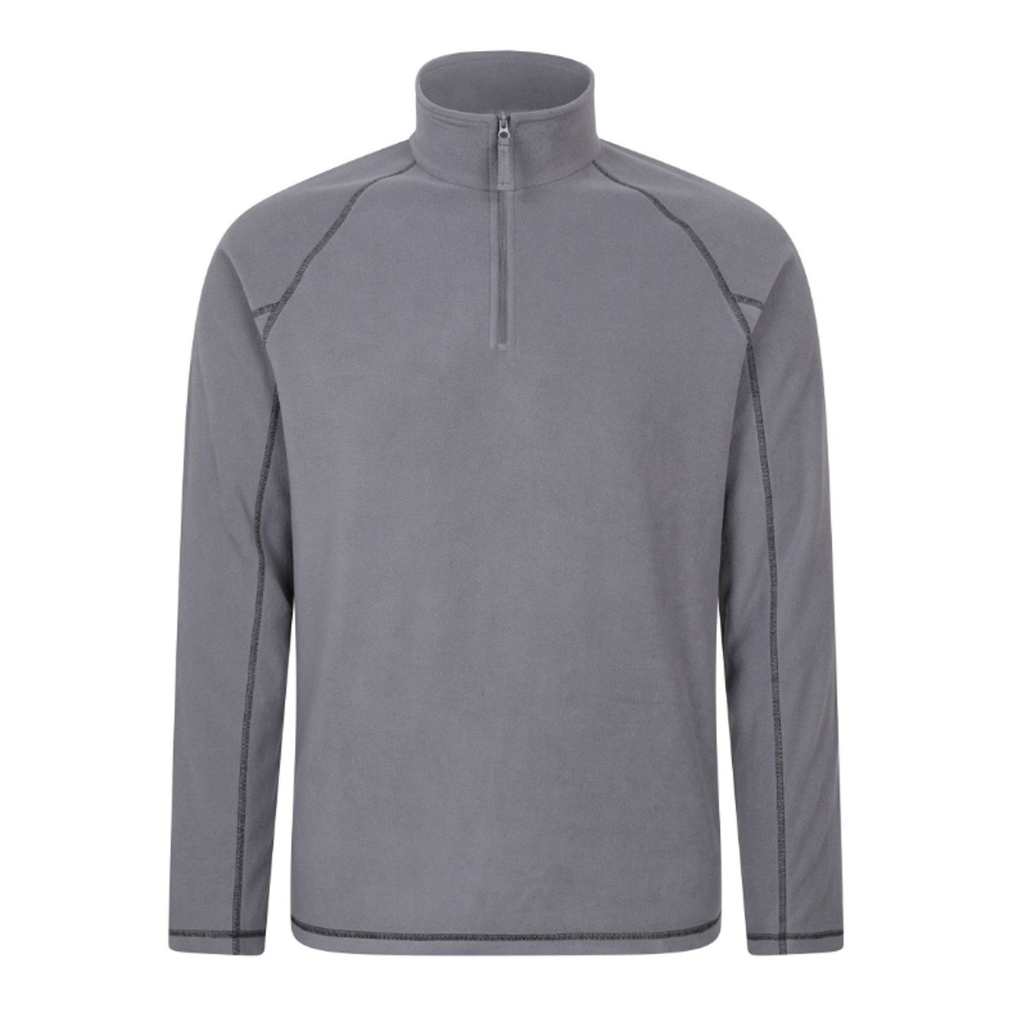 Charcoal - Front - Mountain Warehouse Mens Ashbourne II Half Zip Fleece Top