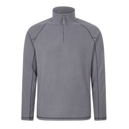 Charcoal - Front - Mountain Warehouse Mens Ashbourne II Half Zip Fleece Top