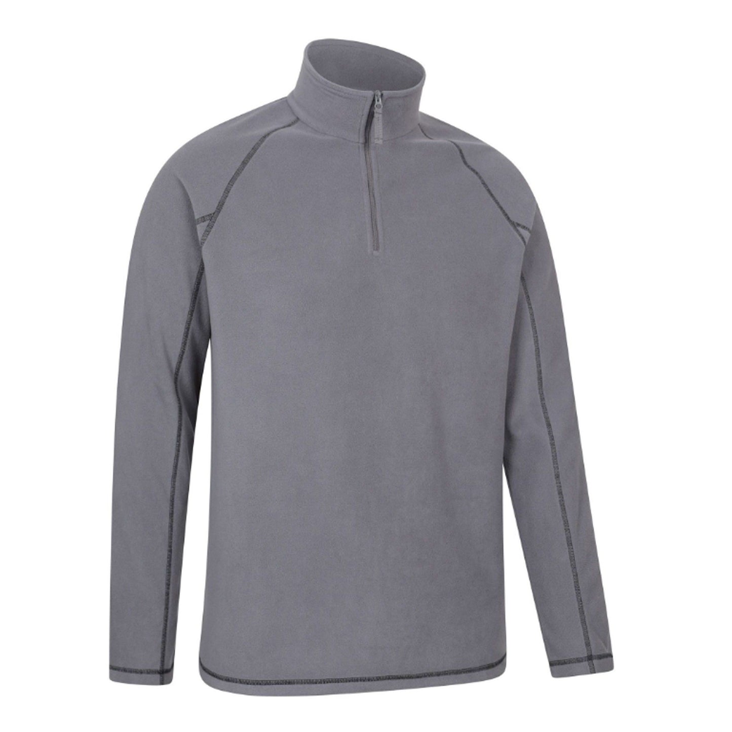 Charcoal - Side - Mountain Warehouse Mens Ashbourne II Half Zip Fleece Top