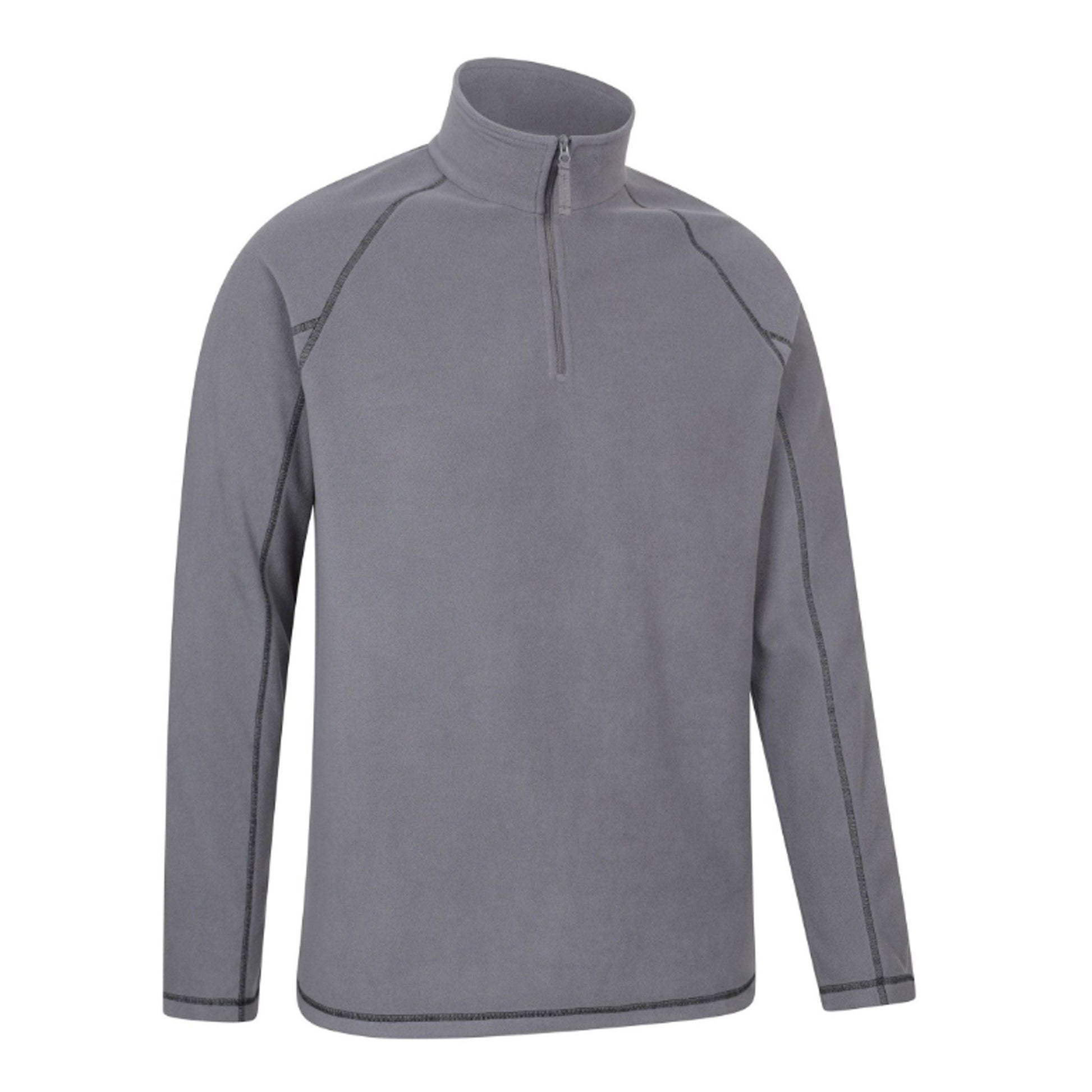 Charcoal - Side - Mountain Warehouse Mens Ashbourne II Half Zip Fleece Top