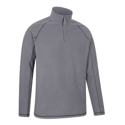 Charcoal - Side - Mountain Warehouse Mens Ashbourne II Half Zip Fleece Top