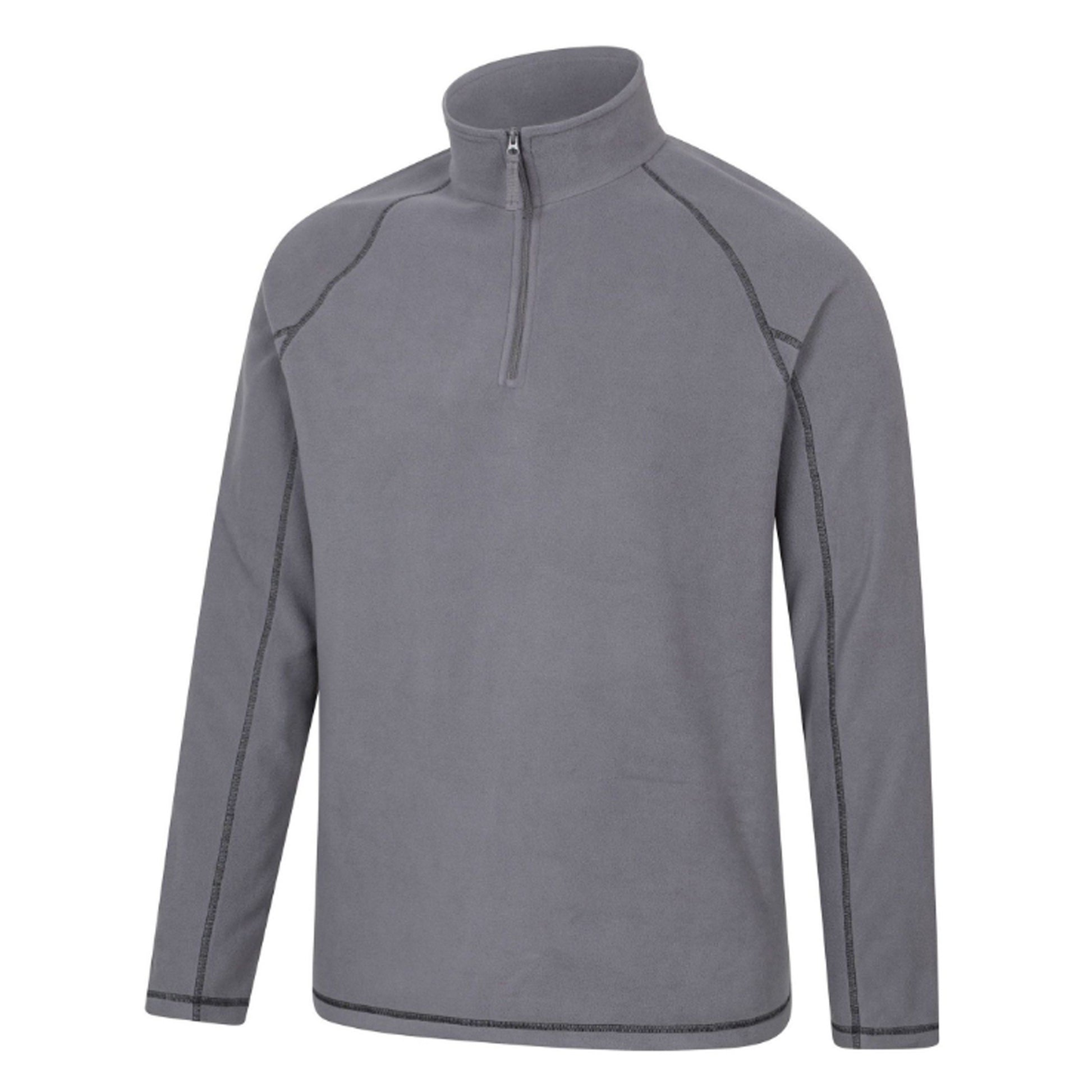 Charcoal - Lifestyle - Mountain Warehouse Mens Ashbourne II Half Zip Fleece Top