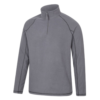 Charcoal - Lifestyle - Mountain Warehouse Mens Ashbourne II Half Zip Fleece Top