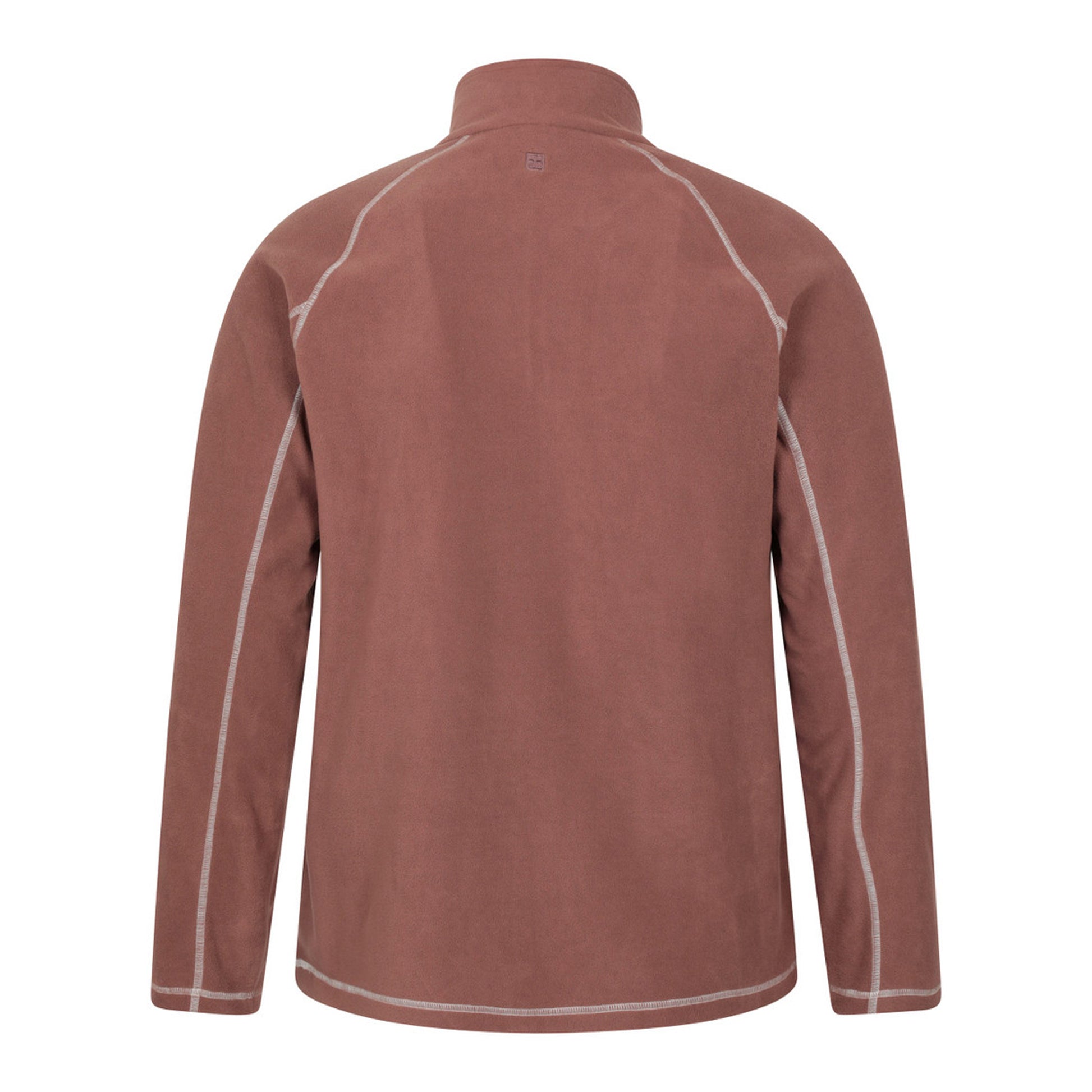 Brown - Back - Mountain Warehouse Mens Ashbourne II Half Zip Fleece Top