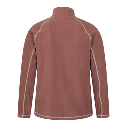 Brown - Back - Mountain Warehouse Mens Ashbourne II Half Zip Fleece Top
