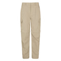 Beige - Front - Mountain Warehouse Mens Trek II Convertible Hiking Trousers
